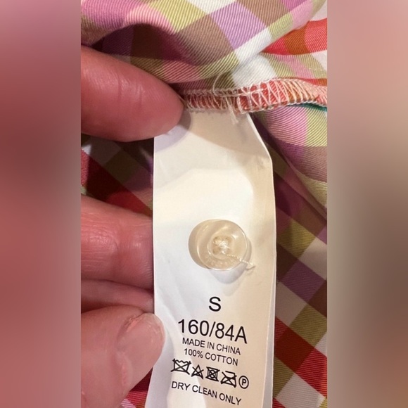 NWOT $201 Kate Spade Rainbow Plaid Top - Picture 8 of 11